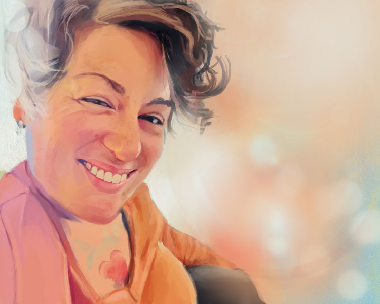 Portrait for a musician