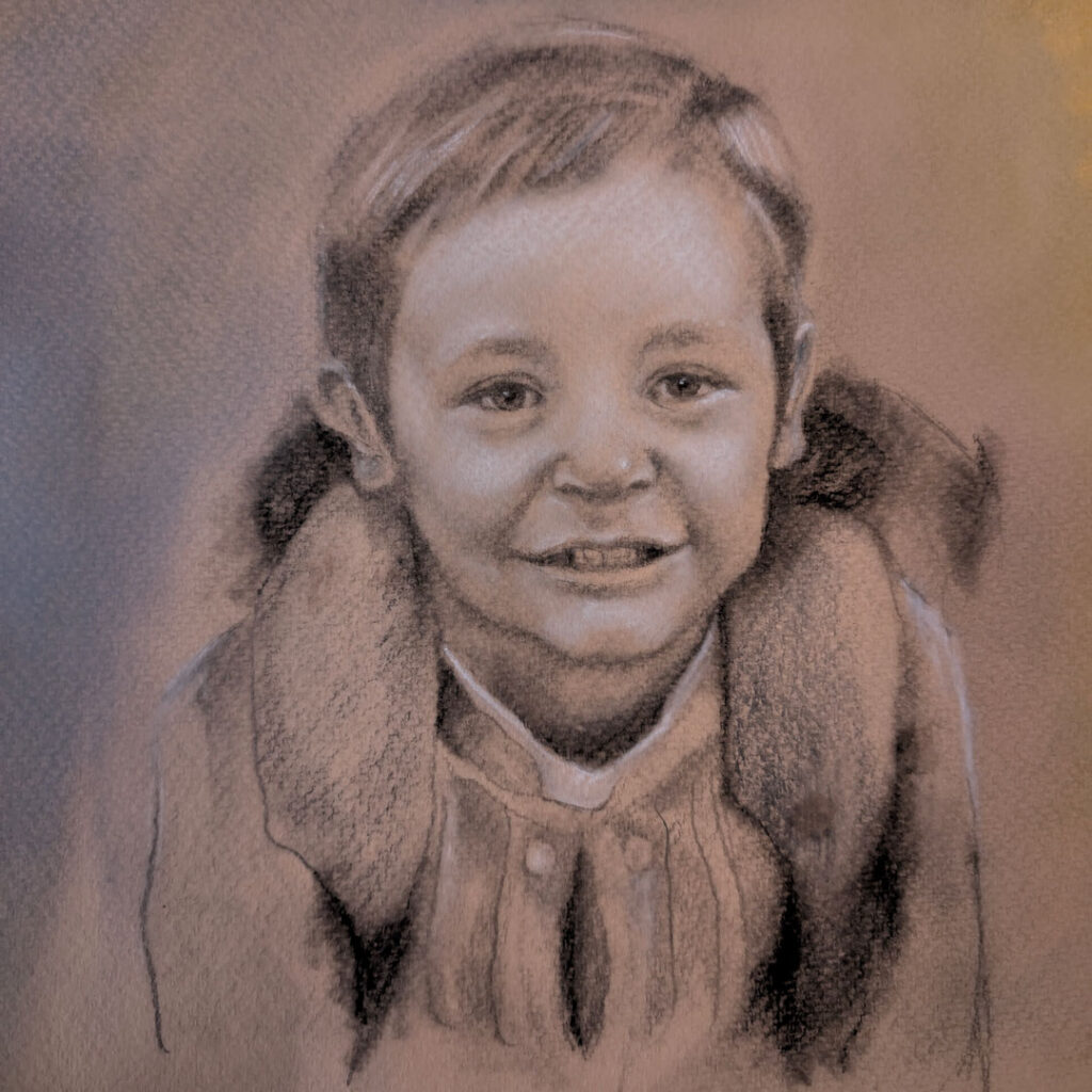 Charcoal, Pencil, Pastel Sketch Portrait
